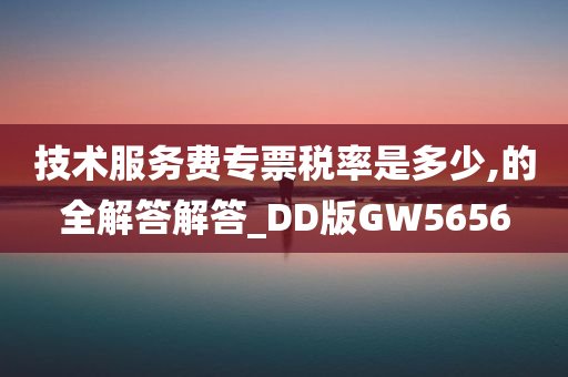 技术服务费专票税率是多少,的全解答解答_DD版GW5656