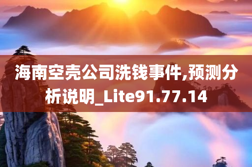 海南空壳公司洗钱事件,预测分析说明_Lite91.77.14