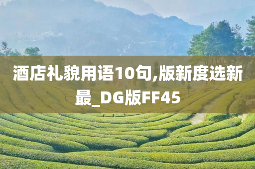 酒店礼貌用语10句,版新度选新最_DG版FF45