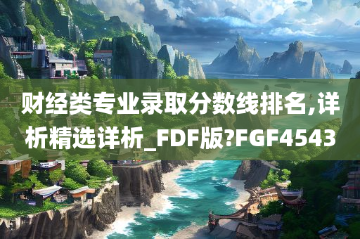 财经类专业录取分数线排名,详析精选详析_FDF版?FGF4543