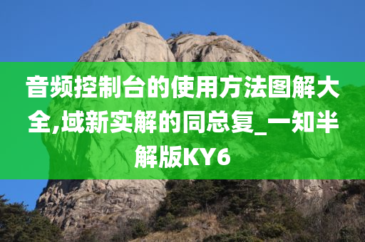 音频控制台的使用方法图解大全,域新实解的同总复_一知半解版KY6