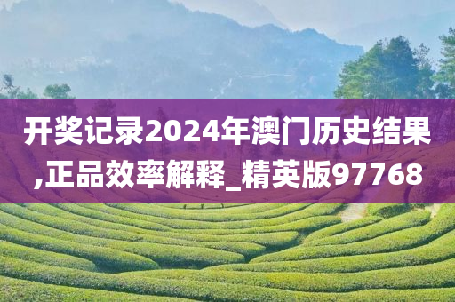 开奖记录2024年澳门历史结果,正品效率解释_精英版97768