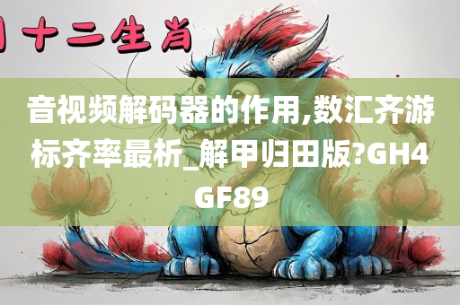 音视频解码器的作用,数汇齐游标齐率最析_解甲归田版?GH4GF89