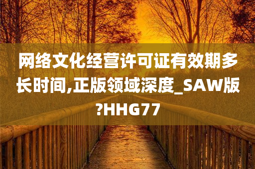 网络文化经营许可证有效期多长时间,正版领域深度_SAW版?HHG77