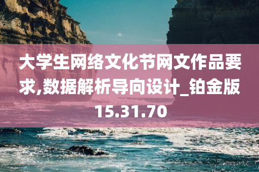 大学生网络文化节网文作品要求,数据解析导向设计_铂金版15.31.70