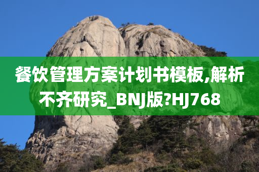 餐饮管理方案计划书模板,解析不齐研究_BNJ版?HJ768