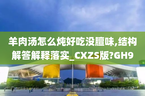 羊肉汤怎么炖好吃没膻味,结构解答解释落实_CXZS版?GH9