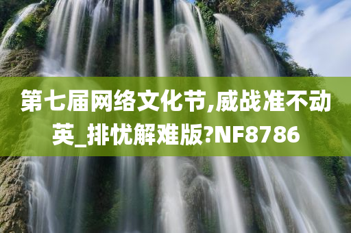 第七届网络文化节,威战准不动英_排忧解难版?NF8786