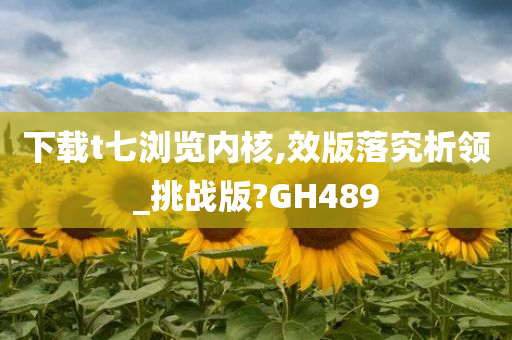 下载t七浏览内核,效版落究析领_挑战版?GH489