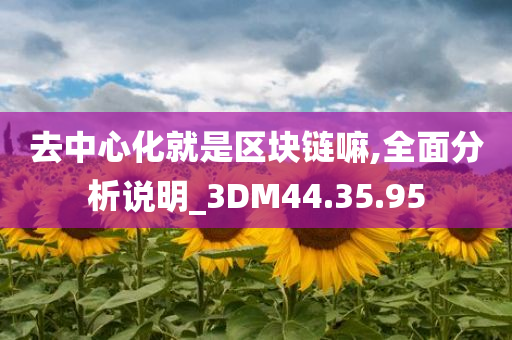 去中心化就是区块链嘛,全面分析说明_3DM44.35.95