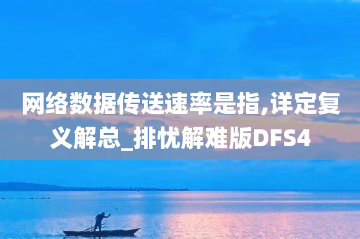 网络数据传送速率是指,详定复义解总_排忧解难版DFS4