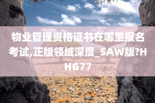 物业管理资格证书在哪里报名考试,正版领域深度_SAW版?HHG77