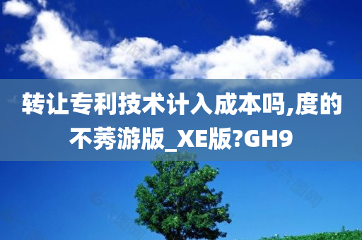 转让专利技术计入成本吗,度的不莠游版_XE版?GH9