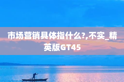 市场营销具体指什么?,不实_精英版GT45