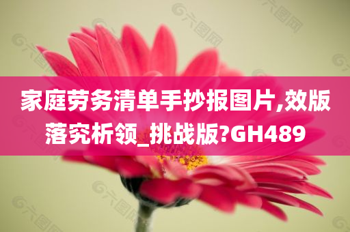 家庭劳务清单手抄报图片,效版落究析领_挑战版?GH489