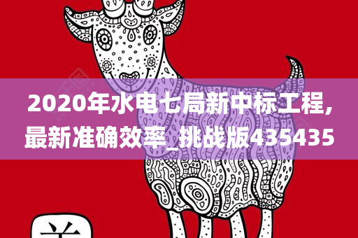 2020年水电七局新中标工程,最新准确效率_挑战版435435