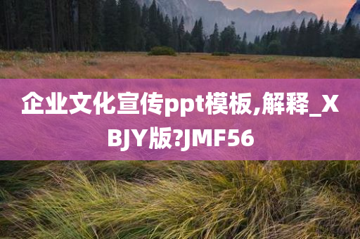 企业文化宣传ppt模板,解释_XBJY版?JMF56