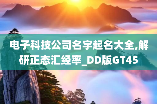 电子科技公司名字起名大全,解研正态汇经率_DD版GT45