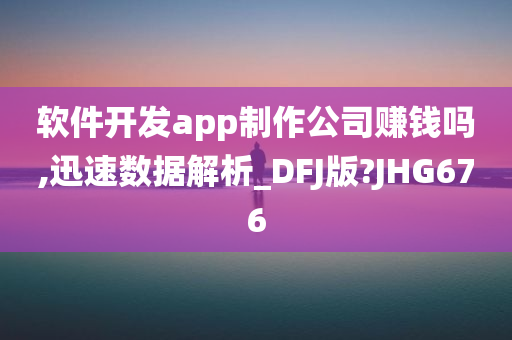 软件开发app制作公司赚钱吗,迅速数据解析_DFJ版?JHG676