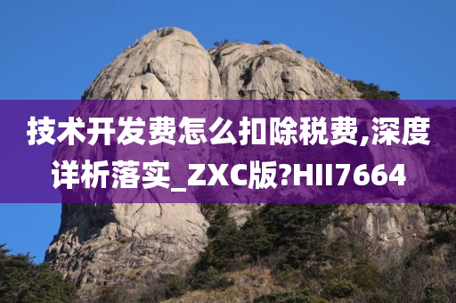 技术开发费怎么扣除税费,深度详析落实_ZXC版?HII7664