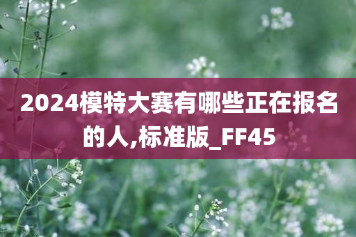 2024模特大赛有哪些正在报名的人,标准版_FF45