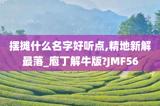 摆摊什么名字好听点,精地新解最落_庖丁解牛版?JMF56