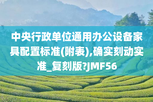 中央行政单位通用办公设备家具配置标准(附表),确实刻动实准_复刻版?JMF56