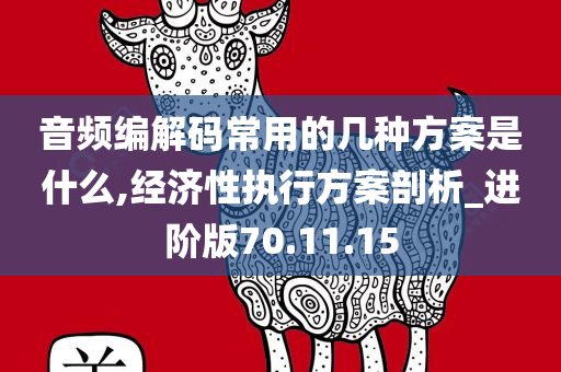 音频编解码常用的几种方案是什么,经济性执行方案剖析_进阶版70.11.15