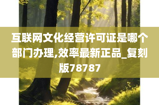 互联网文化经营许可证是哪个部门办理,效率最新正品_复刻版78787