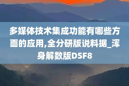 多媒体技术集成功能有哪些方面的应用,全分研版说料据_浑身解数版DSF8