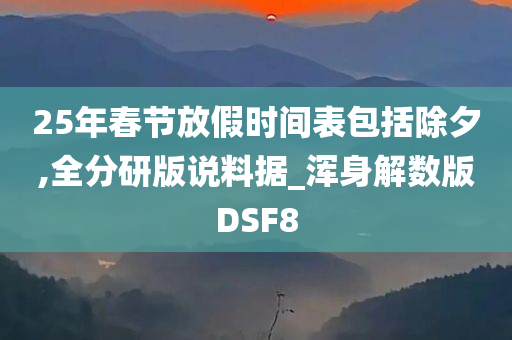 25年春节放假时间表包括除夕,全分研版说料据_浑身解数版DSF8