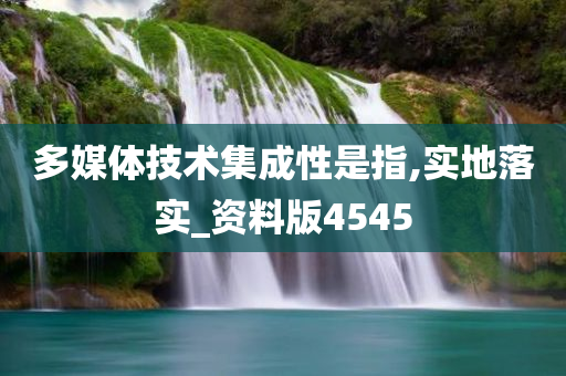 多媒体技术集成性是指,实地落实_资料版4545