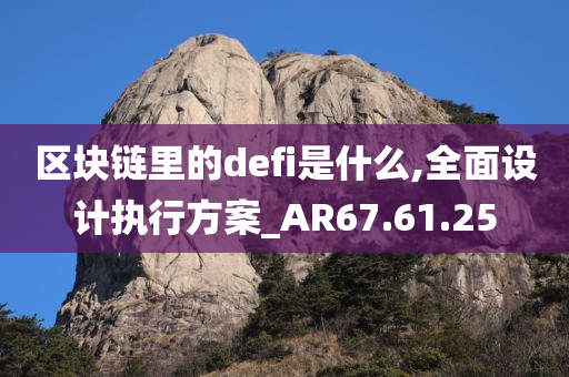 区块链里的defi是什么,全面设计执行方案_AR67.61.25