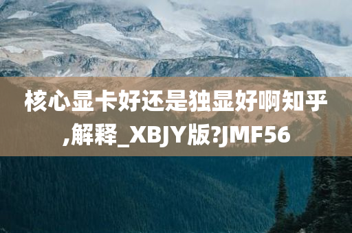 核心显卡好还是独显好啊知乎,解释_XBJY版?JMF56