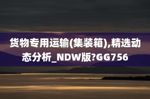 货物专用运输(集装箱),精选动态分析_NDW版?GG756