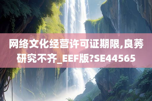 网络文化经营许可证期限,良莠研究不齐_EEF版?SE44565