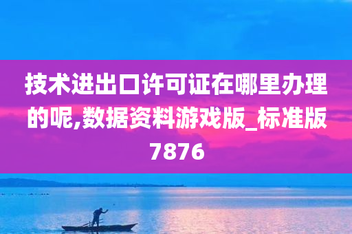 技术进出口许可证在哪里办理的呢,数据资料游戏版_标准版7876