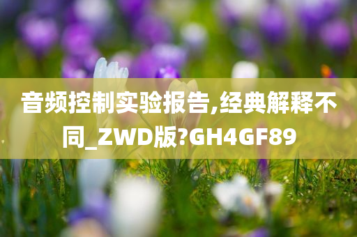 音频控制实验报告,经典解释不同_ZWD版?GH4GF89