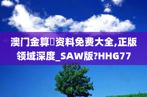 澳门金算盤资料免费大全,正版领域深度_SAW版?HHG77