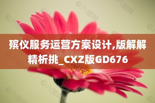 殡仪服务运营方案设计,版解解精析挑_CXZ版GD676