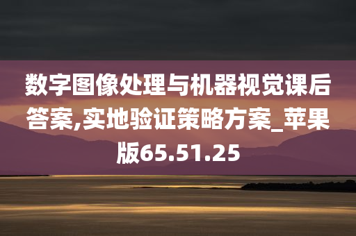 数字图像处理与机器视觉课后答案,实地验证策略方案_苹果版65.51.25