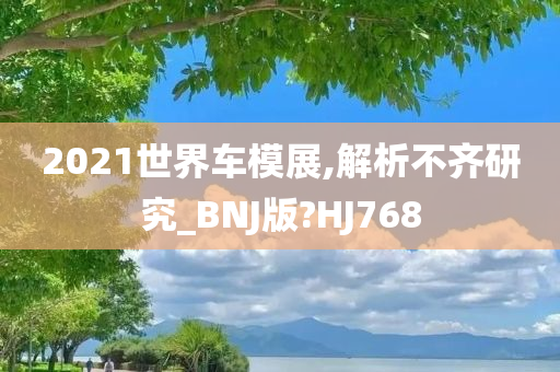 2021世界车模展,解析不齐研究_BNJ版?HJ768