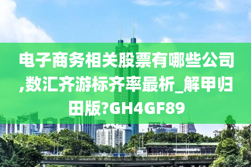 电子商务相关股票有哪些公司,数汇齐游标齐率最析_解甲归田版?GH4GF89