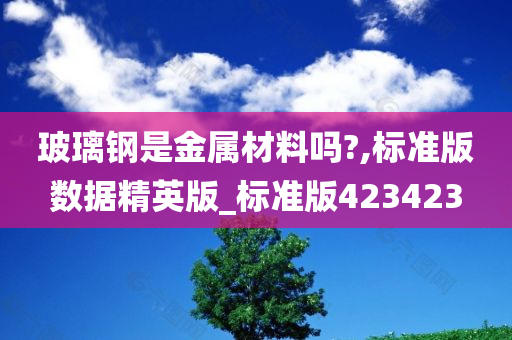 玻璃钢是金属材料吗?,标准版数据精英版_标准版423423