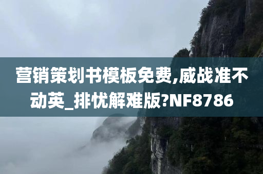 营销策划书模板免费,威战准不动英_排忧解难版?NF8786