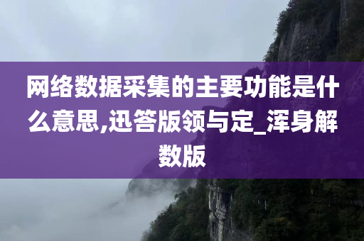 网络数据采集的主要功能是什么意思,迅答版领与定_浑身解数版