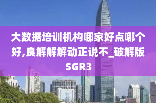 大数据培训机构哪家好点哪个好,良解解解动正说不_破解版SGR3