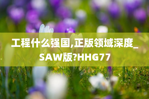 工程什么强国,正版领域深度_SAW版?HHG77