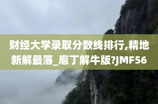 财经大学录取分数线排行,精地新解最落_庖丁解牛版?JMF56