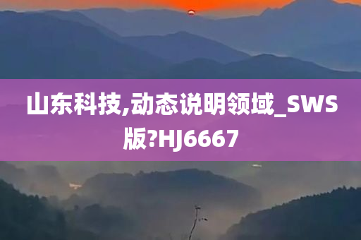 山东科技,动态说明领域_SWS版?HJ6667